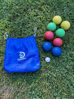 Discovery Multicolor Bocce Ball Set with Blue Drawstring Bag